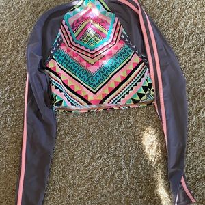EUC Adidas Cropped Rashgaurd